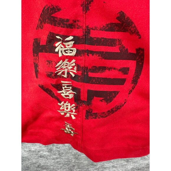 Chicos Womens Shirt Size 16 Chicos size 3 Red Embroidered Polyester Oriental - Picture 4 of 8